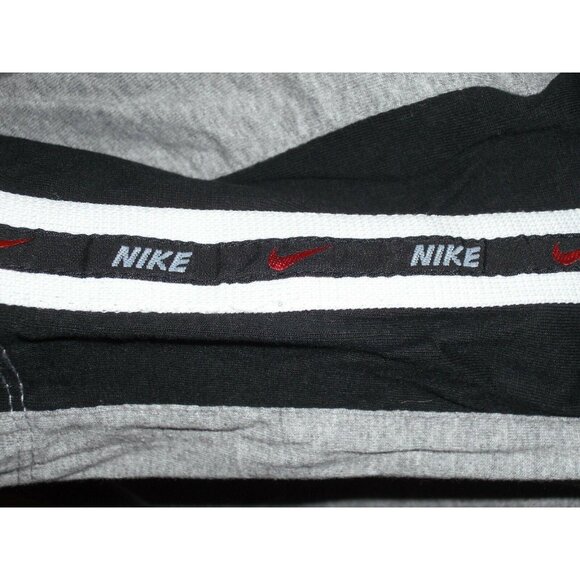 Vtg Nike Womens Gray Zip Polo Shirt  Red N Logo Stripe Short Sleeve Size Medium - Picture 5 of 8